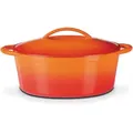 Produktbild: GSW Bräter Orange Shadow, Orange, Metall, 7 L, oval, 25x13x33 cm, ISO 9001, backofengeeignet,hitzebeständige Griffe, backofengeeignet, rostfrei, geschmacksneutral, energiesparend, Deckel hitzebeständig, schadstofffrei gemäß EU-Standards, Kochen, Töpfe, Bräter