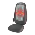 Produktbild: Homedics Shiatsu Massagesitzauflage für Rücken, Schultern, verstellbares Rückenmassagegerät mit Wärmefunktion, Vibrationsfunktion, löst Muskelverspannungen mit 3 verschiedenen Massagearten, Schwarz