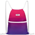 Produktbild: WANDF Rucksack mit Kordelzug Turnbeutel Sportbeutel Gym Bag Mit Aussentasche Verstellbar Tunnelzug Gymsack für Damen Herren Kinder mit Innentasche 11 Liter für Sport und Reisen (A - Rosarot)