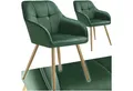 Produktbild: tectake Esszimmerstuhl Stuhl Marilyn, Samtoptik, gesteppt (Set, 2 St), Extra weicher Samtbezug mit elegantem Steppmuster