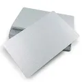 Produktbild: Ebamaz 50 Stücke Dick Sublimation Wärme Druck Metall Business Visitenkarten 86X54X0,45 mm Aluminium Legierung Blanko für Farbdruck/UV-Druck/Lasergravur (Perle Silber)