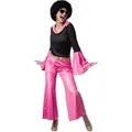 Produktbild: dressforfun Hippie-Kostüm Frauenkostüm Disco Sternchen, Zweiteiliges Disco-Outfit im Stil der 70er rosa|schwarz S | S