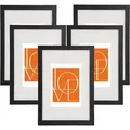 Produktbild: Woltu Bilderrahmen Foto Rahnmen, (5 St), 10x15 bis 30x45 cm aus Holzwerkstoff schwarz 20 cm x 30 cm