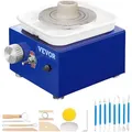 Produktbild: Mophorn - Vevor Töpferscheibe Keramik Rad Maschine 30 W, Blau Elektrische Töpferscheibe Maschine 10 Cm 300 U/min Töpferscheibenmaschine, Formmaschine Mit Schürze, Geeignet Für Anfänger, Enthusiasten Usw.