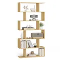 Produktbild: VASAGLE Bücherregal, Regal mit 6 Ebenen, 24 x 70 x 191,6 cm, Standregal, Büroregal, freistehend, Dekoregal, zur Präsentation, modern, für Wohnzimmer, Schlafzimmer, Büro, natureichenfarben LBC061T70