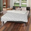 Produktbild: Wende Bettdecke 135x200cm - Steppbett Sherpa-Fleece und Mikrofaser Seite - warme Steppdecke (1400g Füllung) - Wende-Design - Flauschige Kuscheldecke