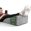 Produktbild: Well B4 Venenkissen zum Beine hochlagern - Beinhochlagerungskissen Beinauflage Keilkissen, Stützkissen für Beine & Knie ideal als Lymphkissen und Venenkeil, in 3 Größen grau Medium