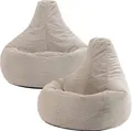 Produktbild: 2er Set icon Sitzsack Bean Bag Dalton, Beige, Cord, Groß, Sitzsäcke Für Das Wohnzimmer, Schlafzimmer, Sitzsack-Sessel Für Erwachsene - Hergestellt in Deutschland