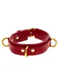 Produktbild: Taboom D-Ring Halsband Deluxe rot, gold