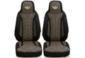 Produktbild: BREMER SITZBEZÜGE Autositzbezug für für Fiat Ducato Jumper Boxer (PLKT212), Set, 2-tlg., Schonbezüge Sitzbezüge Fahrer und Beifahrer, in Schwarz/Braun