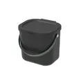 Produktbild: Rotho Kunststoff AG Rotho ALBULA Mülltrennsystem mit Deckel, schwarz, Modularer Recycling-Behälter, der sich auch im Wohnbereich sehen lassen kann, Größe: 6 Liter 1030308080R