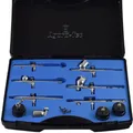 Produktbild: Agora-Tec® Airbrush Pistolen Set AT-AS-02-13 tlg. Airbrush-Pistolen-Set mit 6 Pistolen in 6 verschieden Düsengrößen