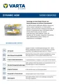 Produktbild: Starterbatterie VARTA 595901085K262 AUDI 000915105CE VW 000915105CE
