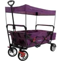 Produktbild: Bollerwagen FX-CT500 mit Sonnendach Purpur faltbarer Bollerwagen FX-CT500 Purpur- klappbar mit Dach, Vorderrad-Bremse, Vollgummi-Reifen, Hecktasche,