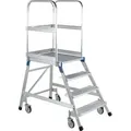 Produktbild: Podesttreppe 8 Plattform-H.1920mm Stufen u.Plattfom Alu.geriffelt eins.ZARGES