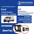 Produktbild: Für FORD Transit Custom Typ V362 06.2016-12.2023 AHK abn. +7pol spez. E-Satz TOP