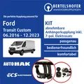 Produktbild: Für FORD Transit Custom Typ V362 06.2016-12.2023 AHK abn +7pol spez. E-Satz TOP