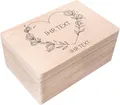 Produktbild: Creative Deco Holzkiste Personalisierte Geschenke Wunschtext, Natur, 30 x 20 x 14 cm