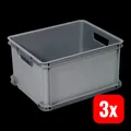 Produktbild: Curver 156011 Aufbewahrungsbox Kiste Unibox Classic L stapelbar 30 L Box 3 STÜCK