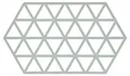 Produktbild: Zone Denmark Triangles Topfuntersetzer, Hitzebeständig bis 250 °C, Silikon Untersetzer, Dekorative Untersetzer für Töpfe und Pfannen, Spülmaschinenfest, 24 x 14 cm, hellblau (Nordic Sky)