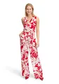 Produktbild: Vera Mont Damen Jumpsuit mit Bindegürtel 42, Rot/Weiß