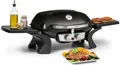 Produktbild: Klarstein Parforce Duo Gasgrill BBQ-Gasgrill mit 4,4kW - 2 Brenner, bis 300 °C, Gastyp: Butan/Propan, Edelstahl, 15000 BTU, elektrische Zündung, 50 x 39 cm große Grillfläche, Deckel, schwarz