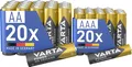 Produktbild: VARTA Batterien Mischpack 40 Stück, AA 20 Stück + AAA 20 Stück, Power on Demand