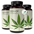 Produktbild: Elpixol® Hanföl Kapseln - Cannabisöl Kapseln hochdosiert mit Omega 3-6-9 (60 Stück) - 100% Hanfsamenöl Nativ und Kaltgepresst - 500mg veganes Cannabis Öl pro Kapsel - Laborgeprüft & Natürlich