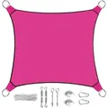 Produktbild: Sonnensegel Quadratisch Pink 3,6m - Mit Ösenset Für Balkon & Terrasse
