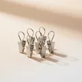 Produktbild: Edelstahl Metall Vorhang Clips Mit Haken Silber Gardinen Klammer Für Vorhänge...