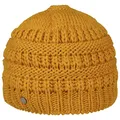 Produktbild: LIERYS Beanie Strickmütze mit Zopfloch Uni einfarbig Made in Germany Damen Herbst Winter senf One Size