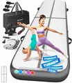 Produktbild: KESSER® Turnmatte Aufblasbar Airtrack Fitness-Matte Gymnastikmatte | inkl. Tragetasche & elektr. Luftpumpe | Yogamatte, Tumbling Matten, Trainingsmatte (Anthrazit, 300 x 100 x 10 cm)