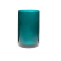 Produktbild: Dekoglas, Vase LEVI Essentials Zylinder H. 25cm D. 18cm Petrol blau Glas Hakbijl