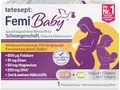 Produktbild: tetesept Femi Baby – 16 Nährstoffe für Kinderwunsch, Schwangerschaft & Stillzeit – mit Folsäure, Eisen, Jod + DHA – 1 x Monatspackung à 30 Tabletten + 30 Kapseln NEU