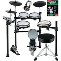 Produktbild: XDrum DD-530 E-Drum Set mit Mesh Heads - Elektronisches Schlagzeug mit 3 Becken Pads 4 Mesh Head Pads, 1 Kick Pad und Rack - 45 Drumkits mit 455 Sounds - Inkl. Hocker, Kopfhörer und Schule