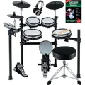Produktbild: Geniales E-Drumset mit Lernmodus, 400 Schlagzeug-Sounds, Kopfhörer, Hocker, uvm.