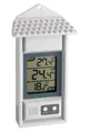 Produktbild: TFA Dostmann Digitales Thermometer für innen oder außen, 30.1039, wetterfest, Höchst-und Tiefwerte, aktuelle Temperaturstation, leicht abzulesen, weiß