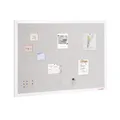 Produktbild: VEVOR Pinnwand Korktafel mit Leinenoberfläche, Korkwand 90 x 120 cm stilvolles Pinnwand zur Wandmontage für Haushalt, Schule, Büro, multifunktionale Pinnwand, Notizbrett Korktafel mit weißem Rahmen