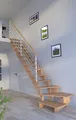 Produktbild: Holztreppe Lindos (Eiche) in  ¼ gewendelter Ausführung links-80 cm-Design Gel...