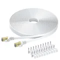 Produktbild: Ethernet Kabel Cat 8 15m, Gigabit LAN Kabel, Hochgeschwindigkeit, Shielded, Weiß