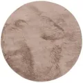 Produktbild: benuta Kunstfellteppich, Taupe, Kunststoff, Rund, 120x120 cm, pflegeleicht, Teppiche & Böden, Teppiche, Fellteppiche