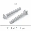 Produktbild: DIN 933 - Sechskantschraube A2 - Vollgewinde - M8x20 - 200 Stück