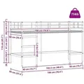 Produktbild: vidaXL Kinderloftbett Schwarz 90 x 190 cm Metall