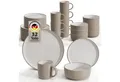 Produktbild: Hausfelder Geschirr-Set Steingut Geschirr, Tafelservice Set 32teilig, Teller, Schalen, Becher (32-tlg), 8 Personen, Steinzeug, spülmaschinen- & mikrowellengeeignet, Reaktivglasur