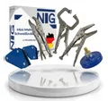 Produktbild: NTG Nutzfahrzeug Technik GmbH Elektrowerkzeug-Set Mini Mehrzweck Schweißzubehör Set, 2x Magnet-Schweißwinkel