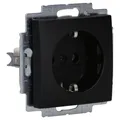 Produktbild: Busch-Jaeger 20 EUC-915 SCHUKO® Steckdosen-Einsatz mit Steckanschluss Busch-balance® SI Schwarz Matt 2CKA002011A6341