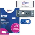 Produktbild: AVERY Zweckform polar30 Namensschilder 10 Stück (70x30mm, 10 Schilder mit Magnet, verdrehsicher, mit blanko Einsteckschildern zum Bedrucken, magnetische Namensschilder für Kleidung) anthrazit