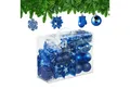 Produktbild: relaxdays Weihnachtsbaumkugel Weihnachtskugeln im 100er Set (100 St), blau