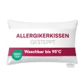 Produktbild: Clinotest Steppkissen 40x60 cm - großes Kopfkissen waschbar bis 95°C, bauschiges Kissen, Kochfest, formstabil & langlebig, Öko-Tex Zertifiziert in Hotelqualität, Allergikerkissen 350 g Füllung