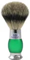 Produktbild: Rasierpinsel Silberspitz grün matt - Hans Baier - Made in Germany